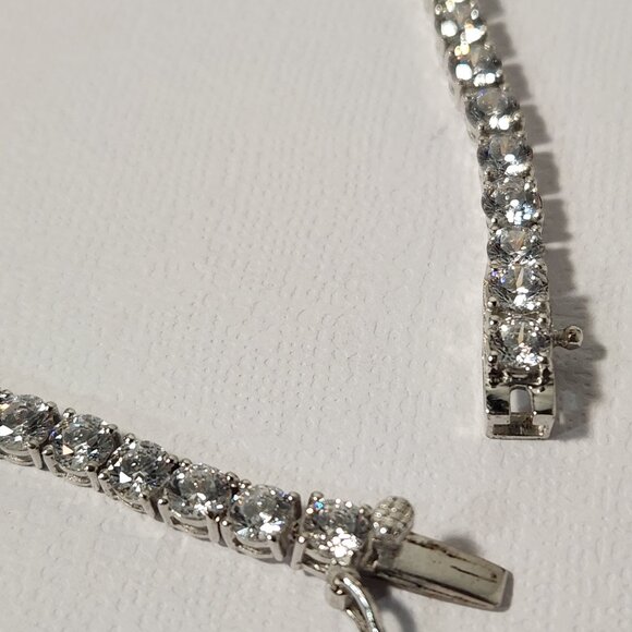 Retro Classic "Rainbow" Diamond Tennis Bracelet 925 STS 7.5" - Picture 6 of 13